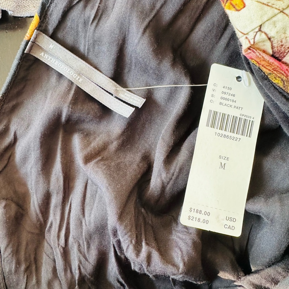 NWT Anthropologie V-Neck Smocked Floral Midi Dress w Zip Front Kentucky Derby - Picture 12 of 16
